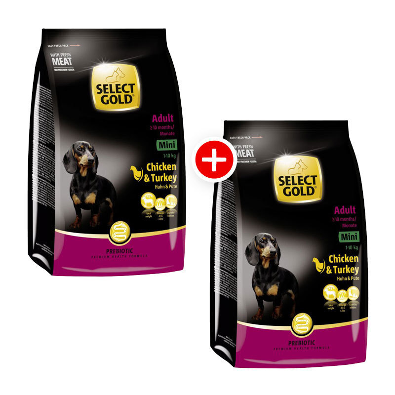 SELECT GOLD Hundetrockenfutter SELECT GOLD Complete Mini Adult Huhn 2x1 kg