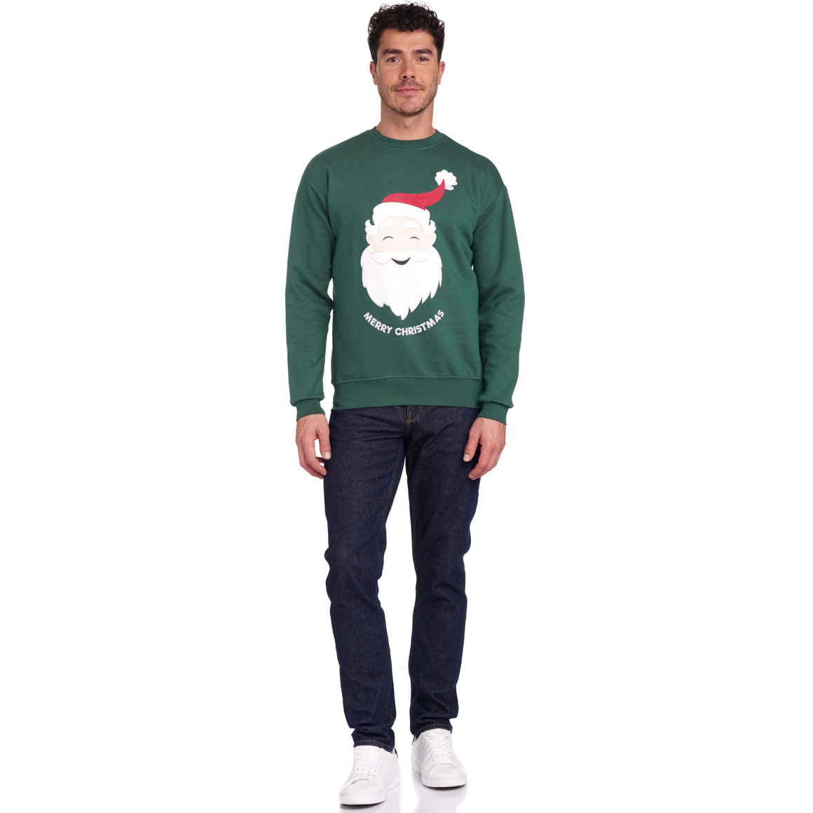 Herren Weihnachtssweatshirt dunkelgrün