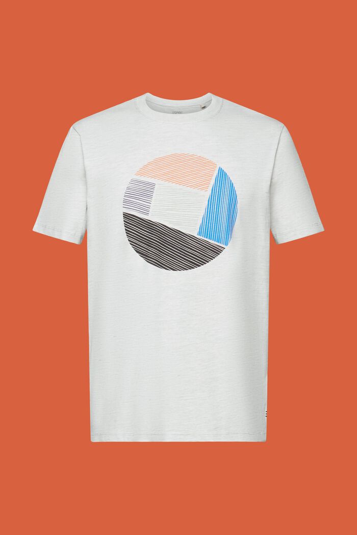 Bedrucktes Rundhals-T-Shirt aus Jersey
