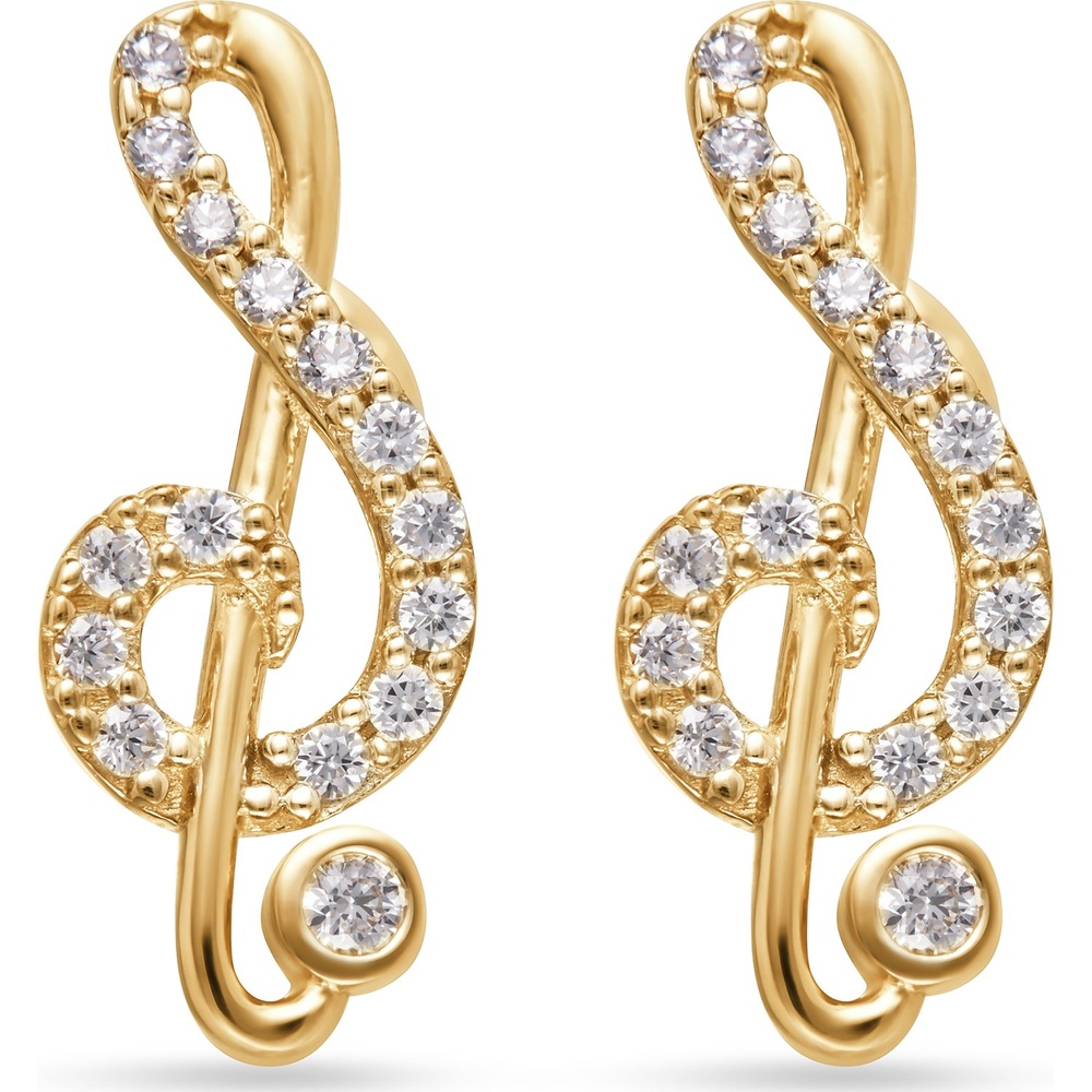 FAVS Boucles d'oreilles à fermoir à poussette 375 Or jaune Boucles d'oreilles