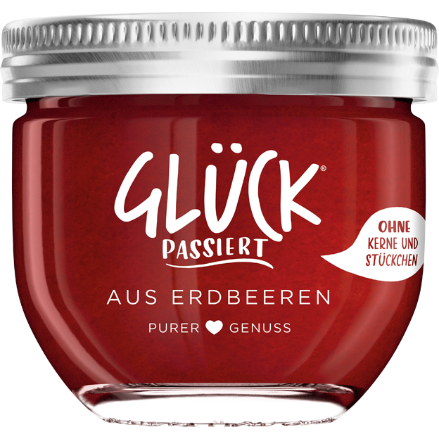 Glück passiert aus Erdbeeren