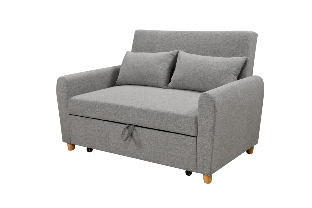 Happy Home Happy Home 2-Sitzer Sofabett inkl. Kissen HSP104-HGR hellgrau