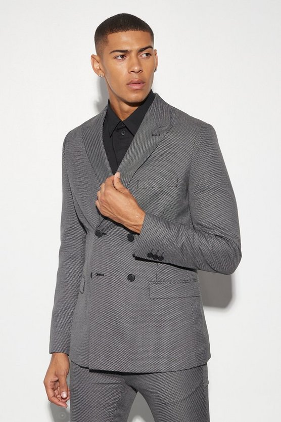Strukturiertes Skinny Anzugjacke