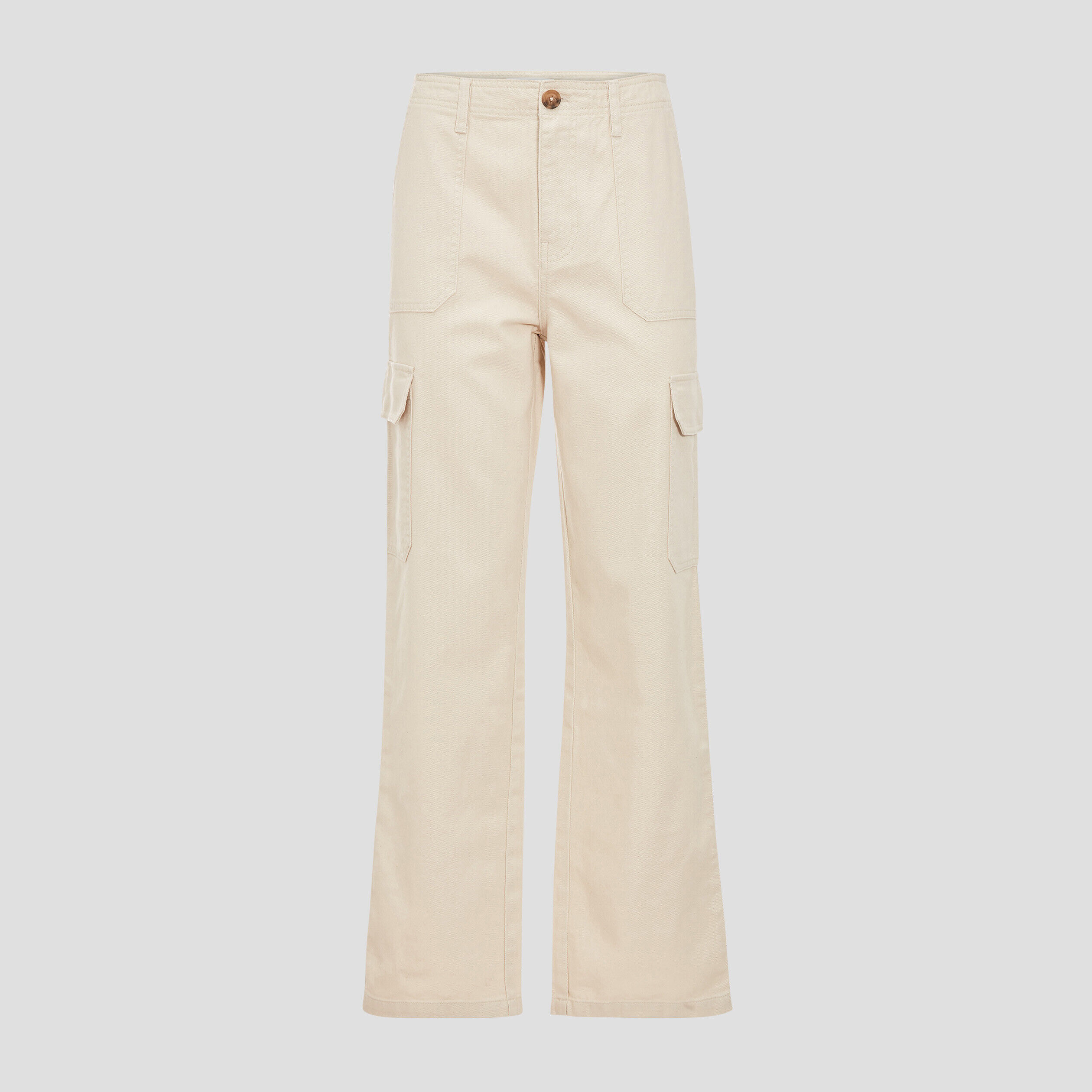 Pantalon jambes larges cargo sable femme | Cache Cache