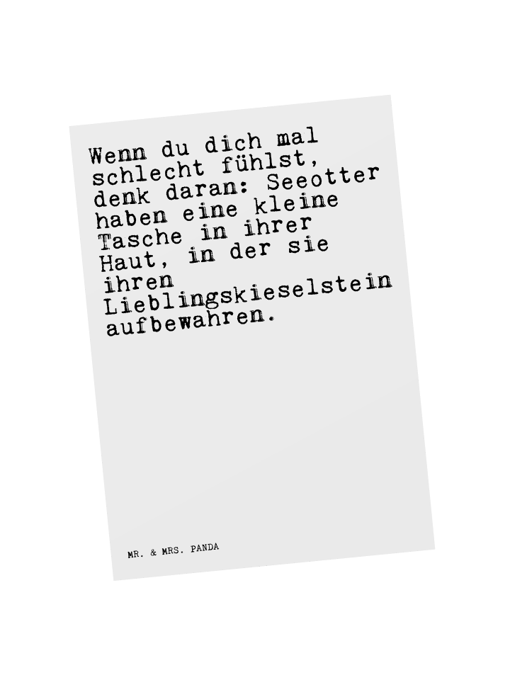 Mr. & Mrs. Panda Postkarte Wenn du dich mal... mit Spruch in Weiß günstig kaufen onesize