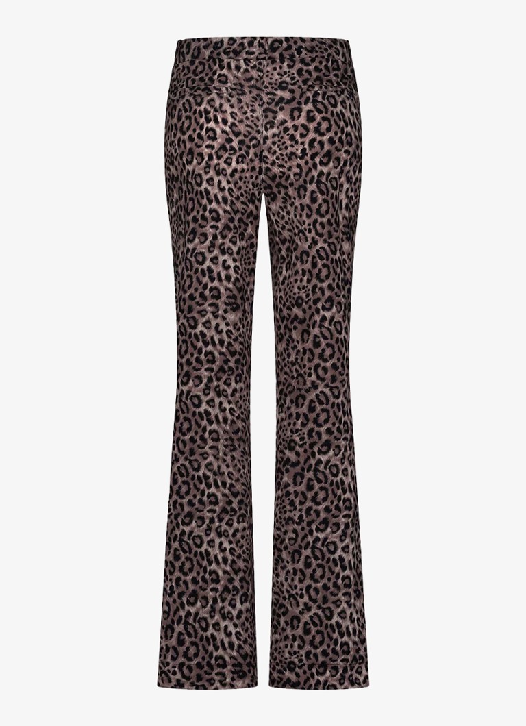 Pantaloni evazați cu talie înaltă de la Studio Anneloes Marilon și imprimeu leopard