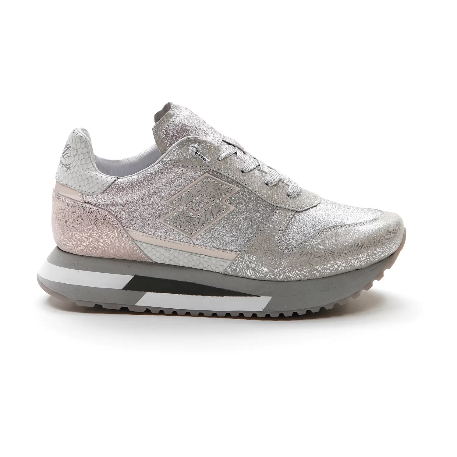 TOKYO WEDGE GLITTER W SILVER METAL 2/SVĚTLE FIALOVÁ