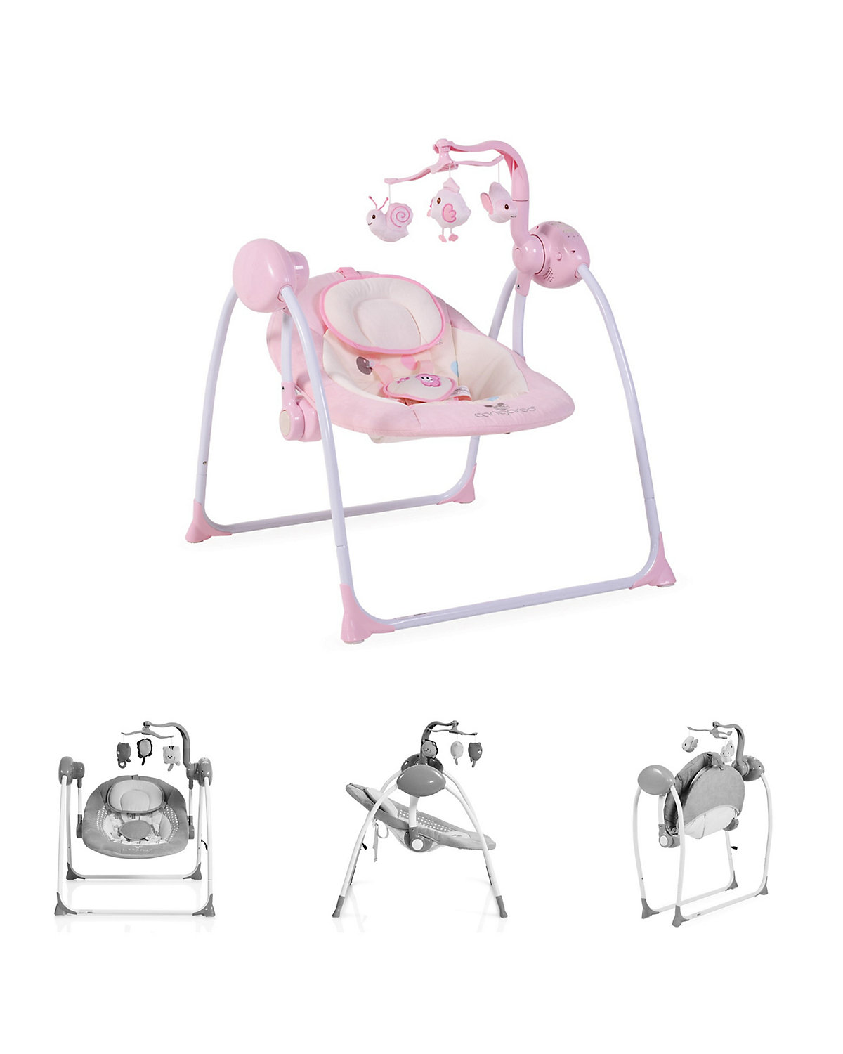 Babywippe Swing+ Musikfunktion Rückenlehne verstellbar Babywippen