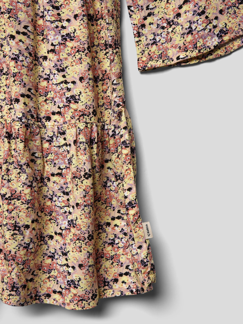 Kleid mit Allover-Muster in gelb