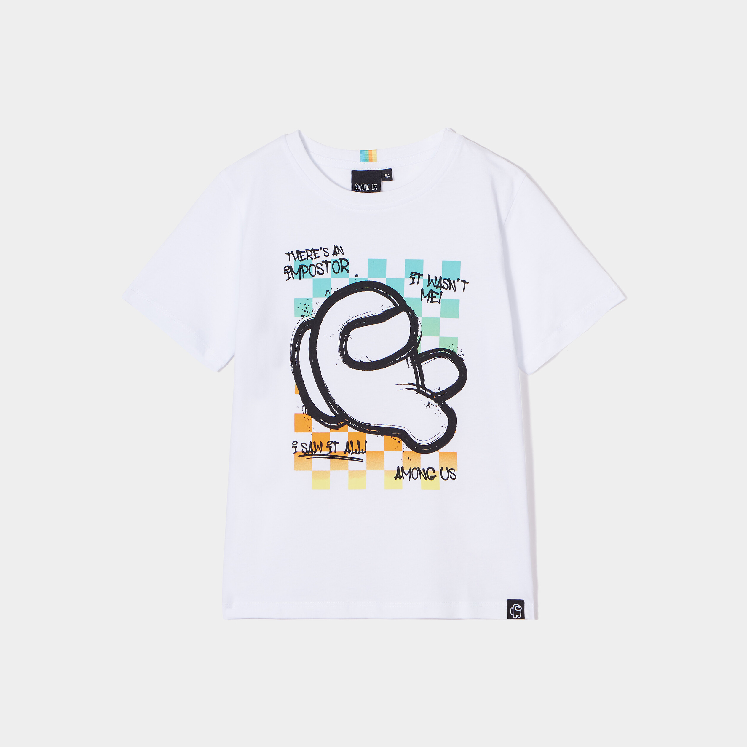 T-shirt manches courtes coton Among Us blanc garçon | La Halle