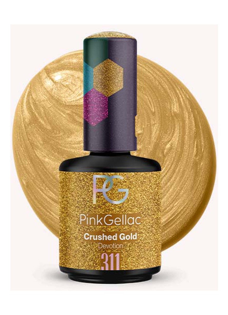 Lakier do paznokci Gellac Pink 311 Crushed Gold