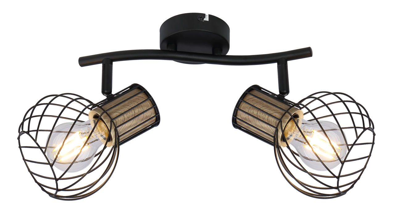Globo Lighting - LUISE - Strahler Metall schwarz, 2x E27