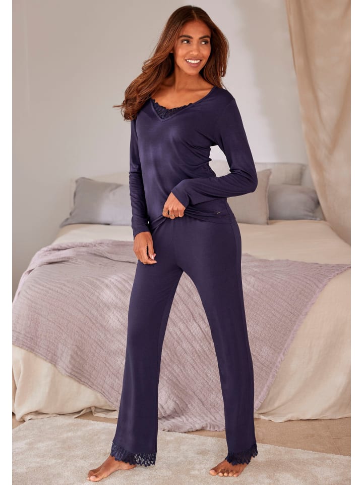 LASCANA Schlafhose in nachtblau günstig kaufen 32/34