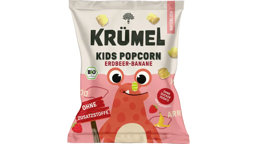 Krümel Bio Kids Popcorn Erdbeer- Banane 20 g