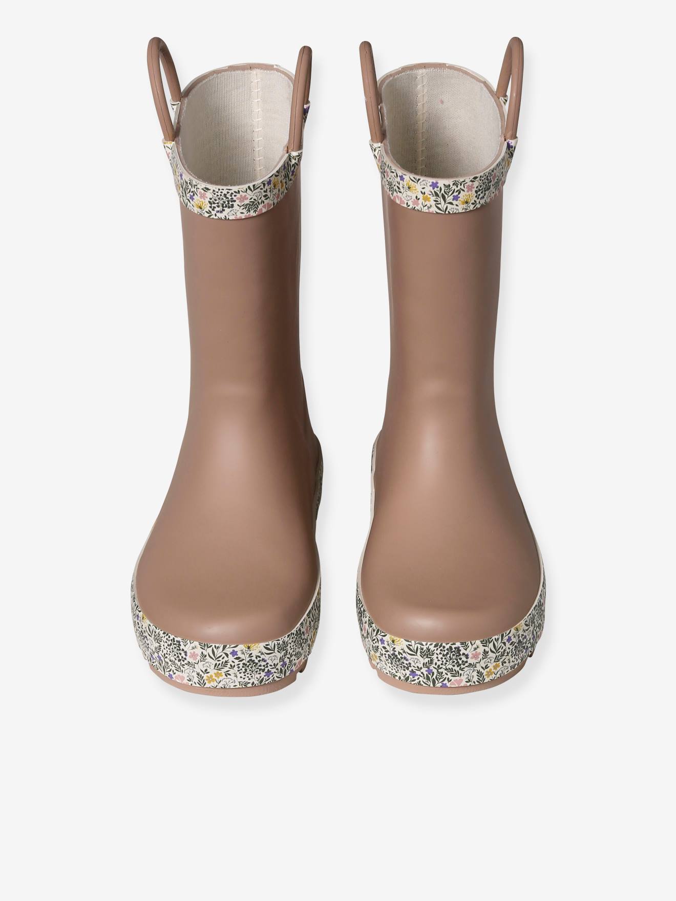 Bottes de pluie fourrées en caoutchouc enfant rose