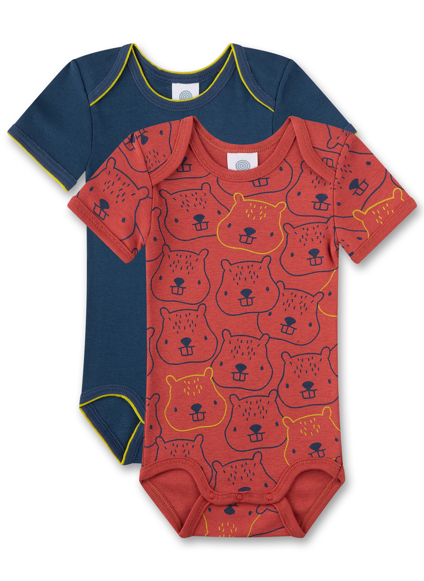 Baby-Body kurzarm (Doppelpack) Blau