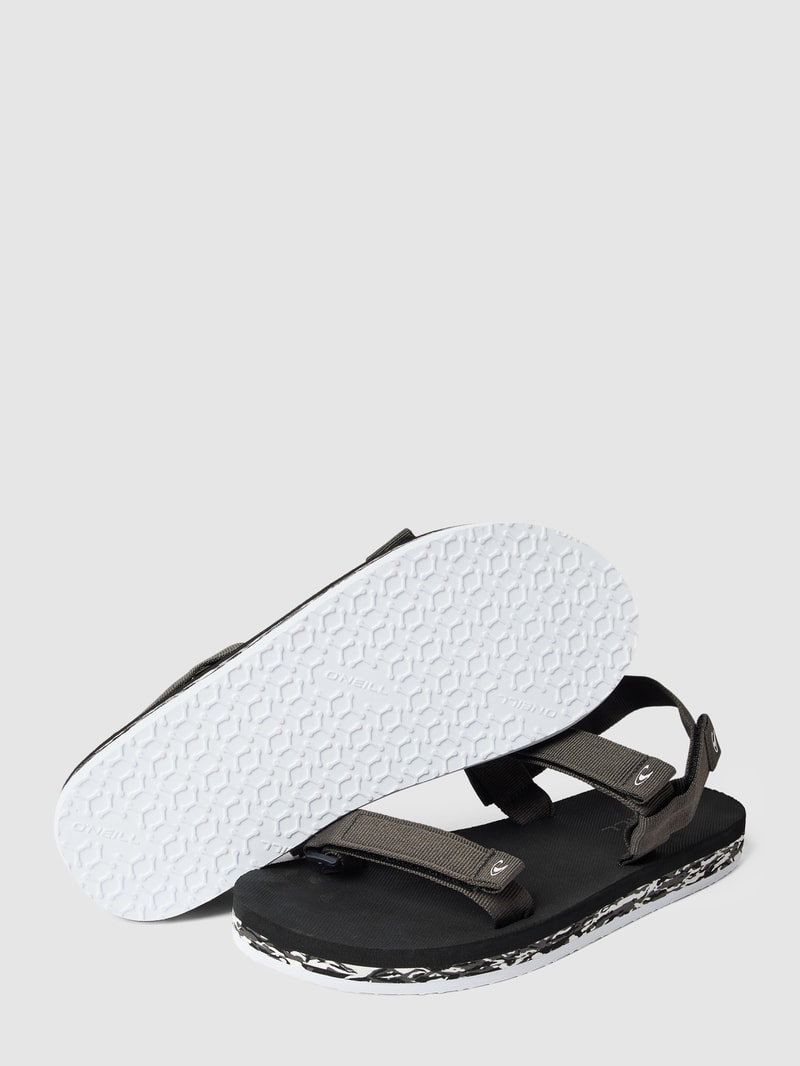 Sandalen mit Label-Patch Modell 'CAMORRO STRAP' in dunkelgrau