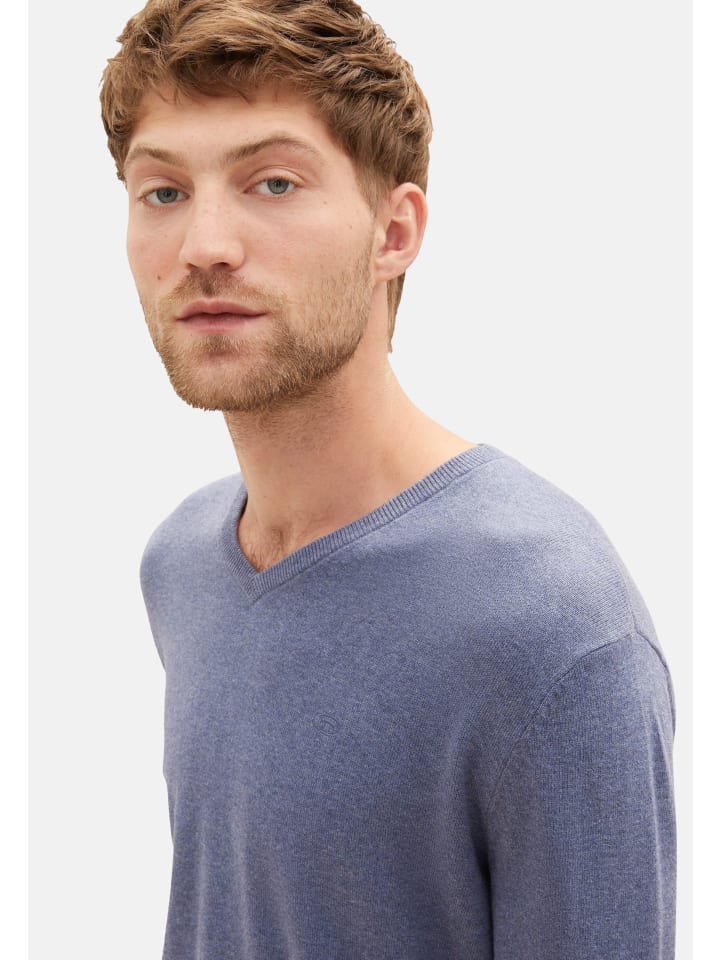 Tom Tailor Pullover 'Basic' in dunkelblau günstig kaufen