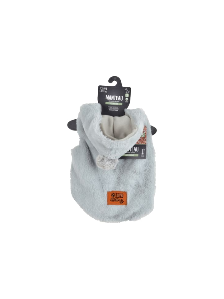 dynamic24 Hunde Teddyfleece Mantel Winterjacke in Grau günstig kaufen 40