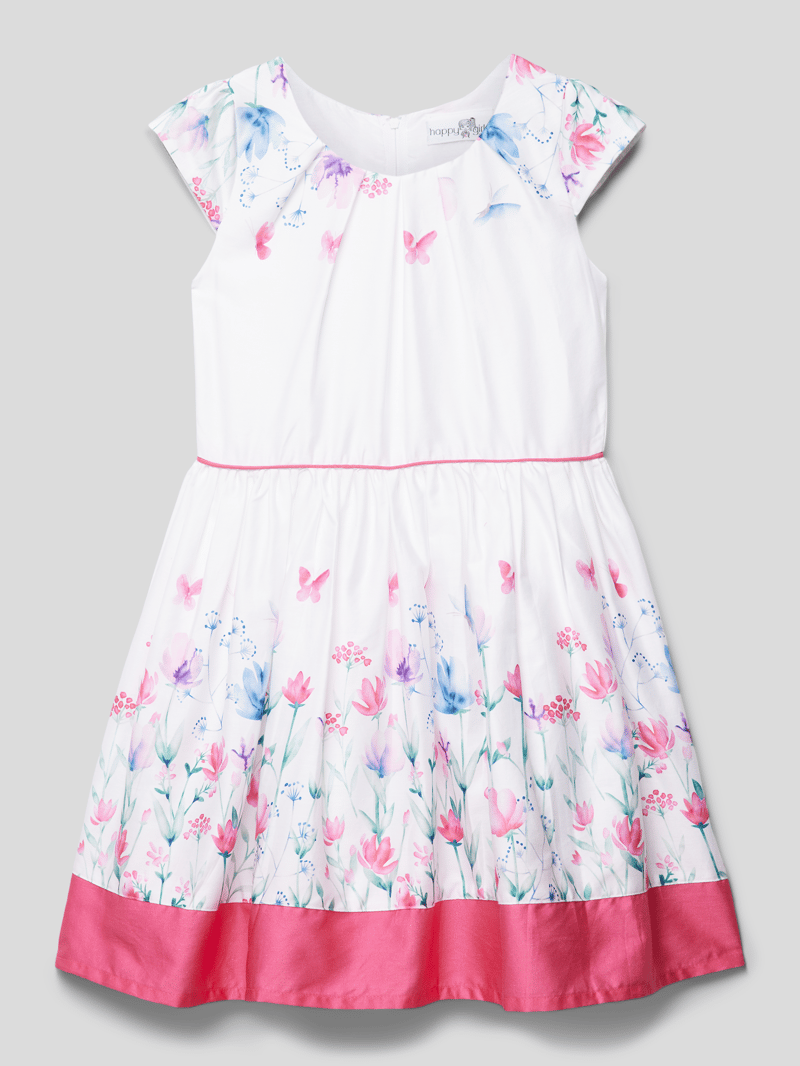 Minikleid mit floralem Muster in pink