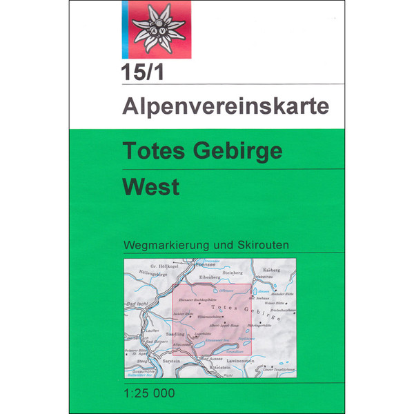 DAV 15/1 TOTES GEBIRGE WEST 1:25T - Wanderkarte