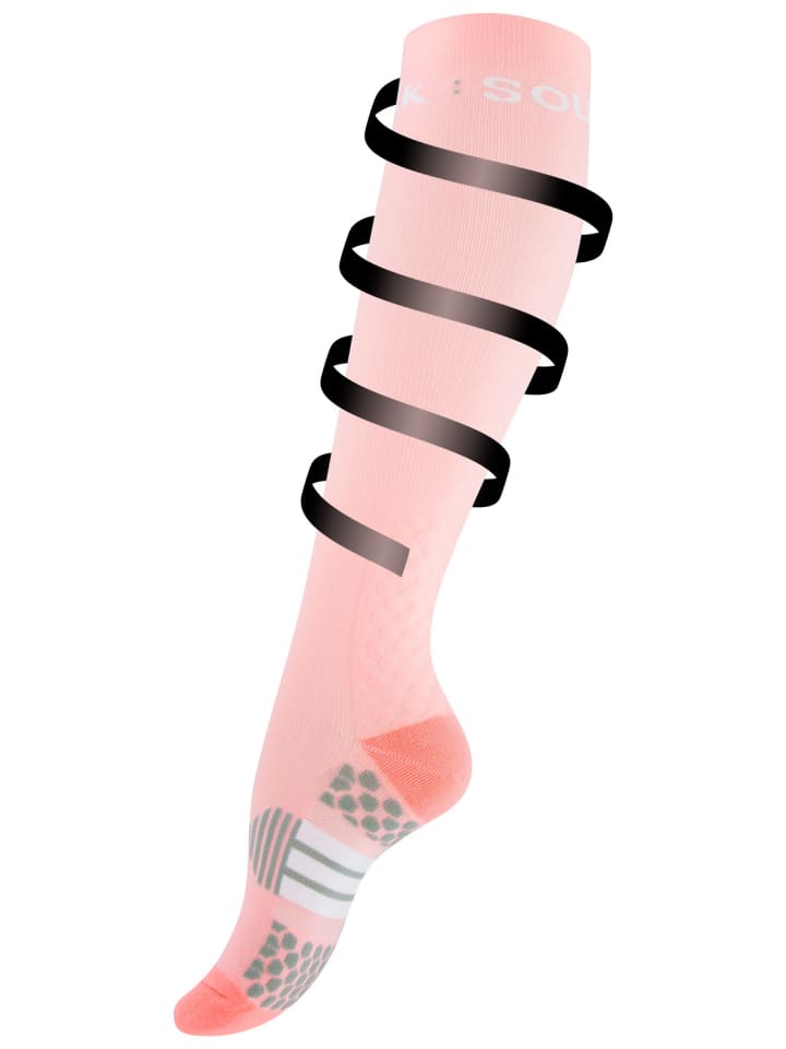 Stark Soul® COMPRESSox – Unisex Kompressions-Sportsocken in rosa günstig kaufen