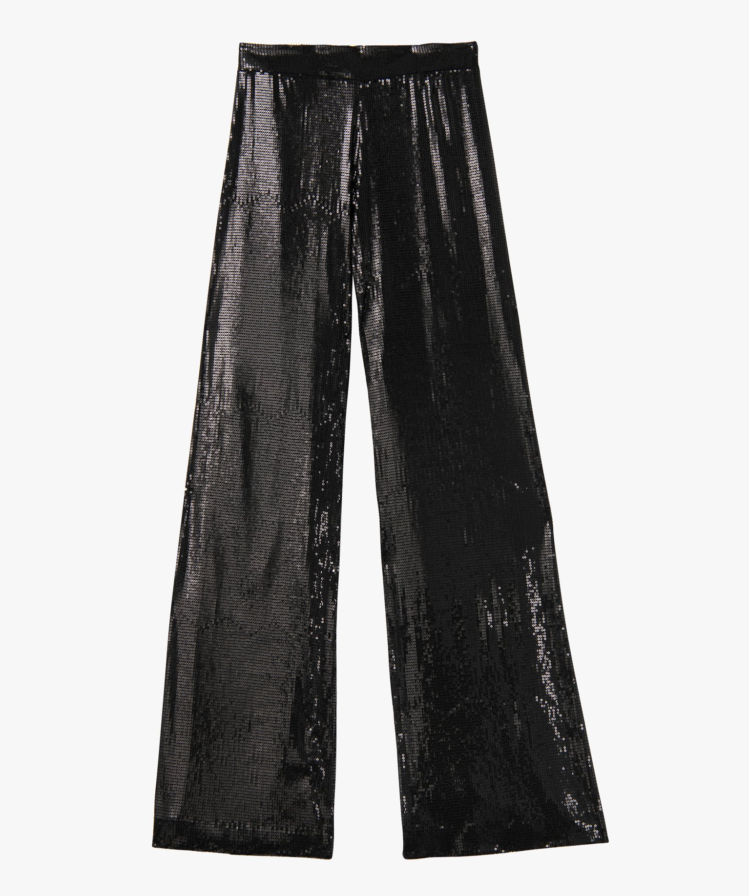 Pantalon de soirée femme Gémo x Nolwenn Crème noir | GEMO