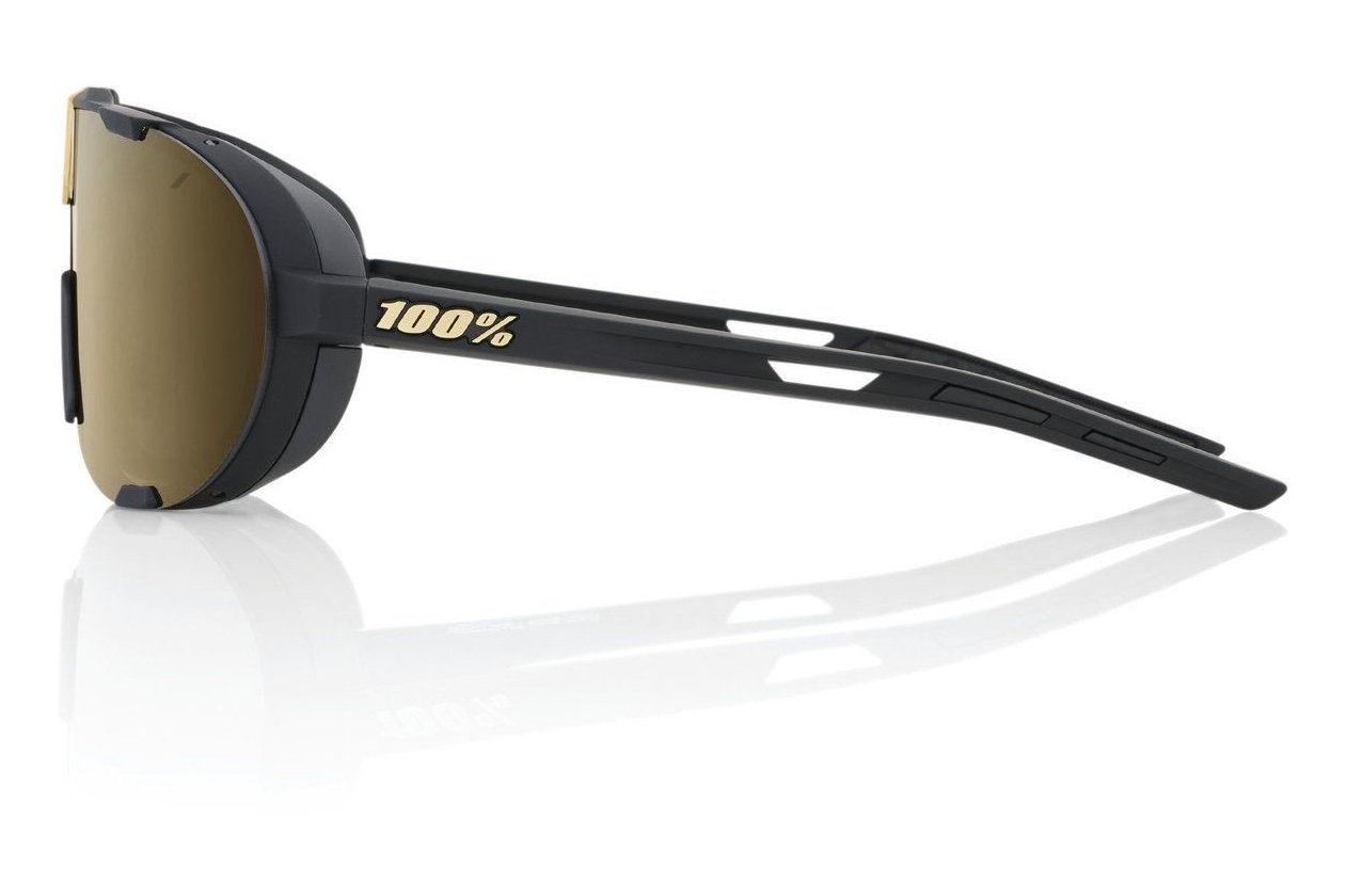 100 Percent Westcraft soft tact black / Soft Gold Mirror Lens