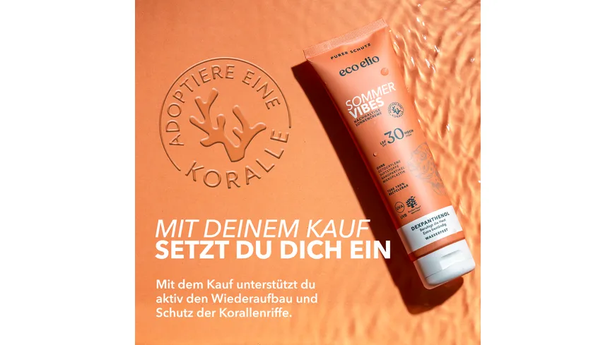 eco elio Sommer Vibes Sonnencreme LSF30 150 ml