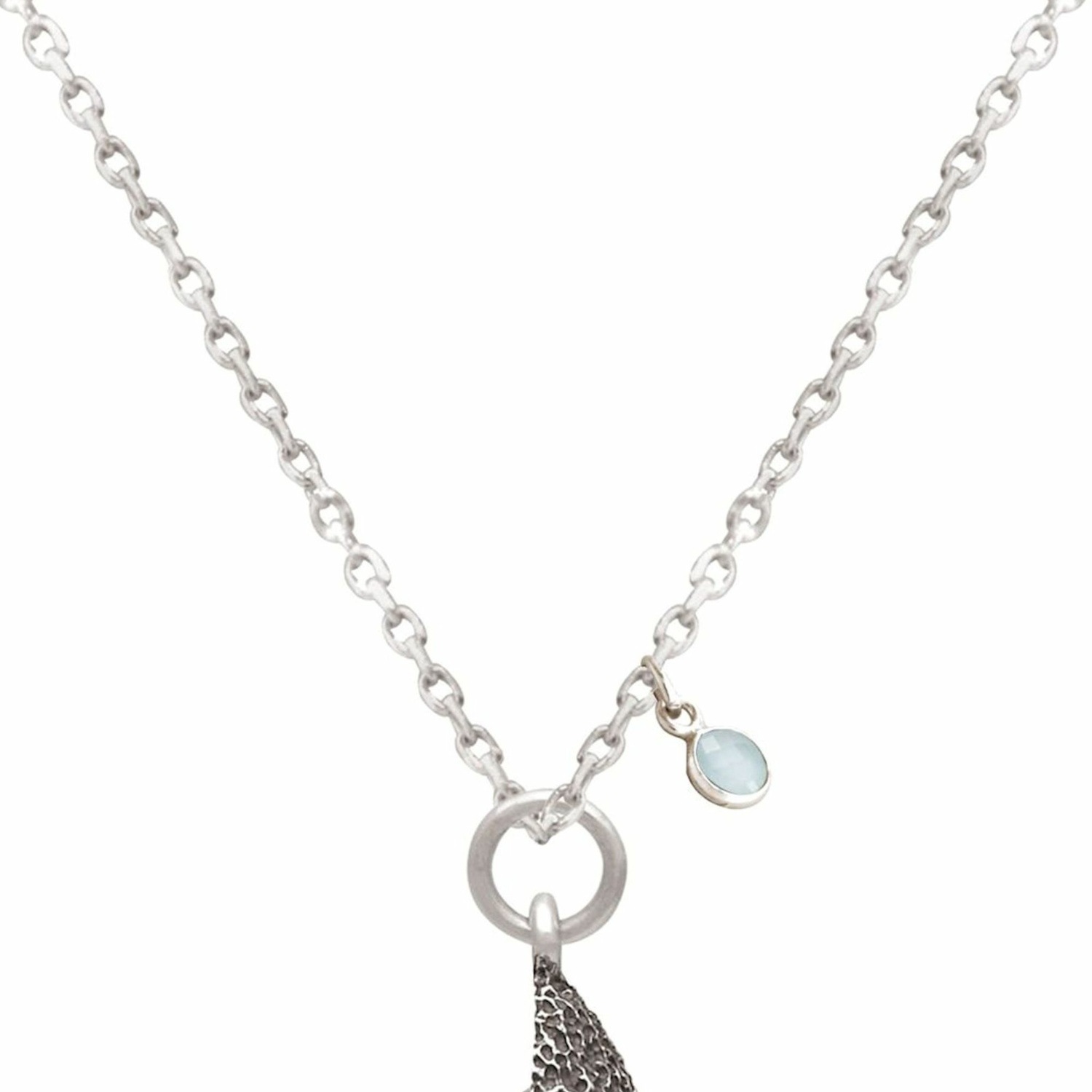 Kette mit Anhänger 'Avocado Superfood Chalcedon'