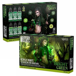 Acrylfarbe Farbset - Bright Green (6x 17ml)