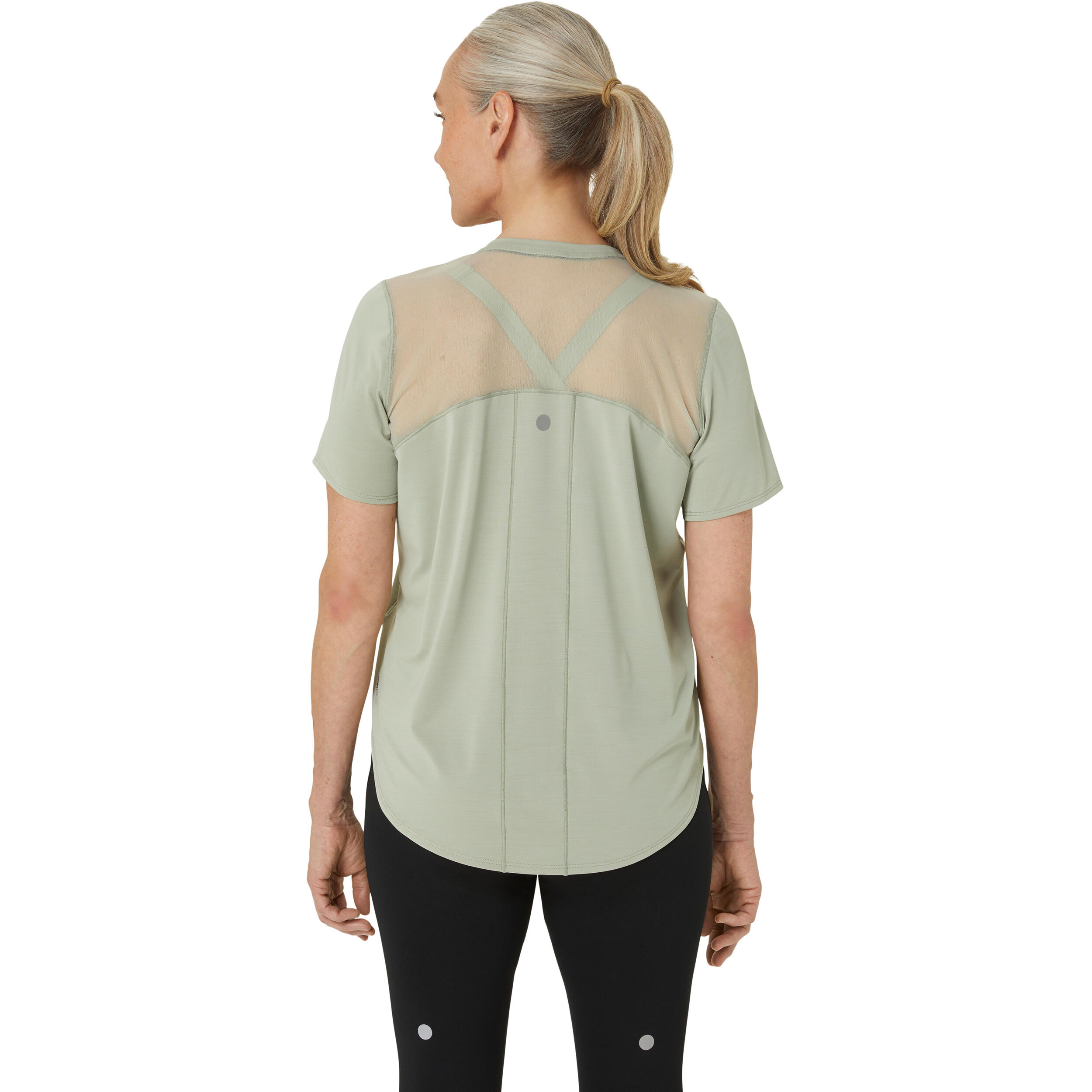 Road V-Neck Laufshirt Damen - Oliv