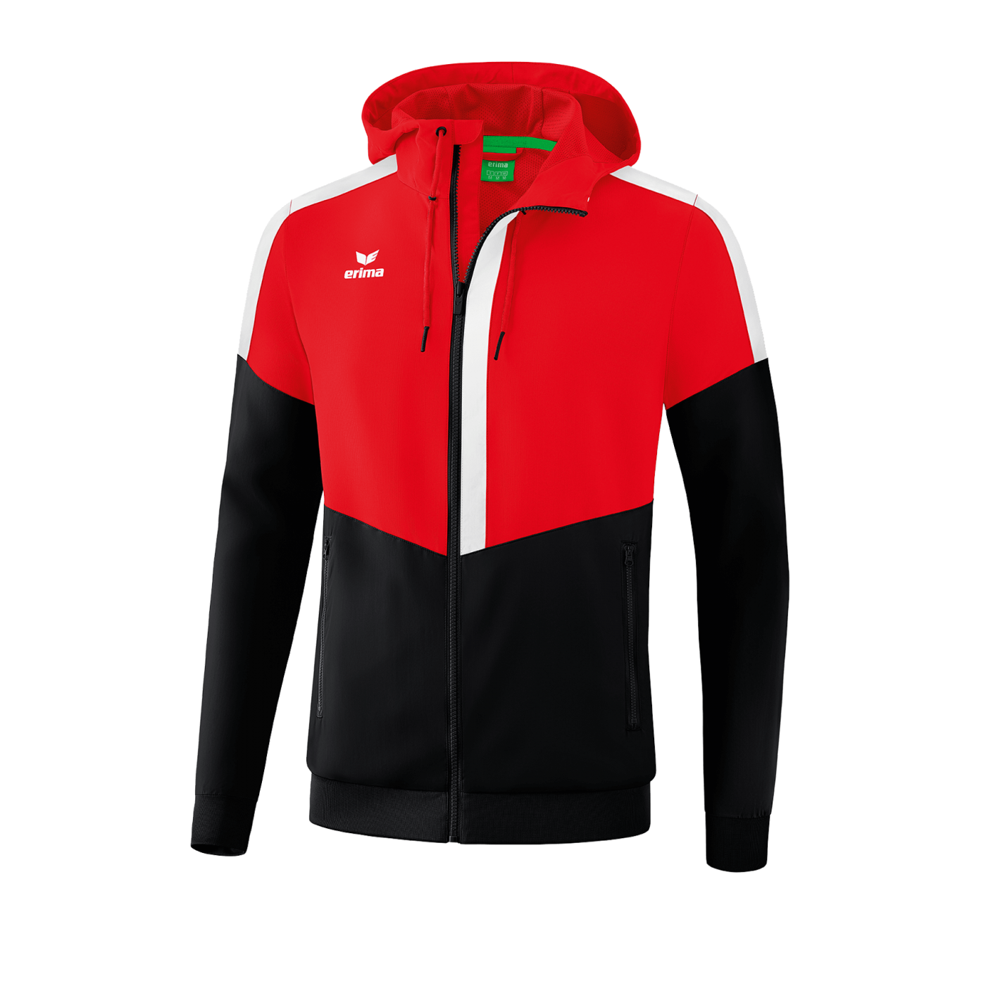 Erima Squad Präsentationsjacke Rot Schwarz