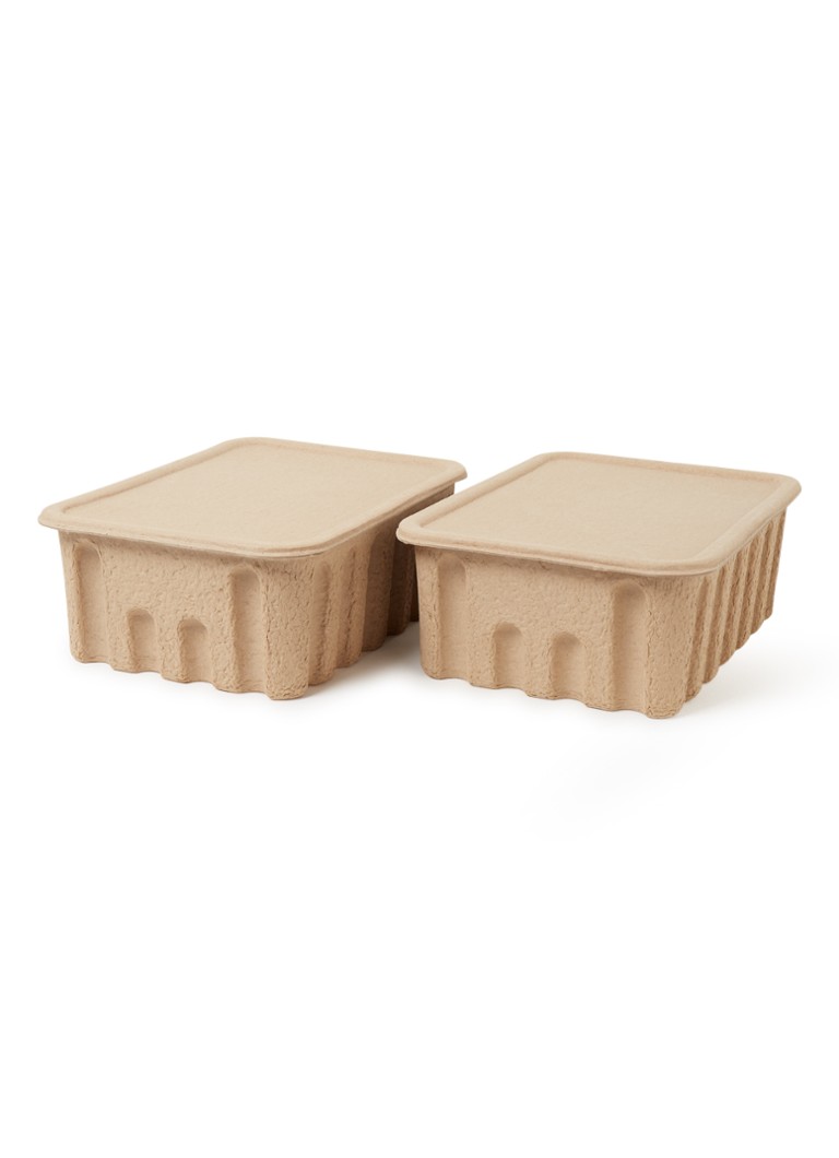 ferm LIVING Papierpulpe L Aufbewahrungsboxen, 2er-Set