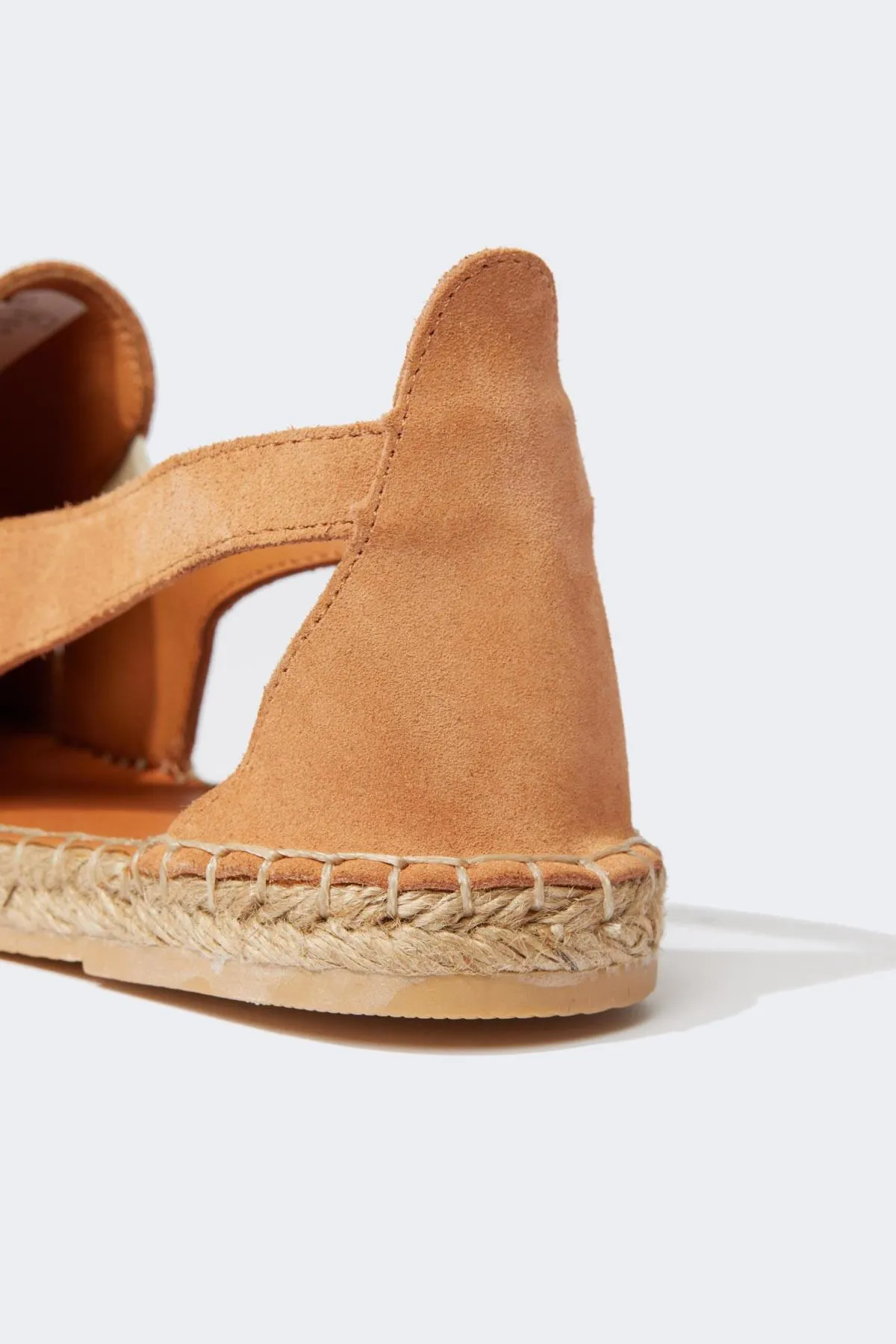 DeFacto  Damen-Espadrille zum Hineinschlüpfen aus Leder und Wildleder mit flacher Sohle Z3266az23sm