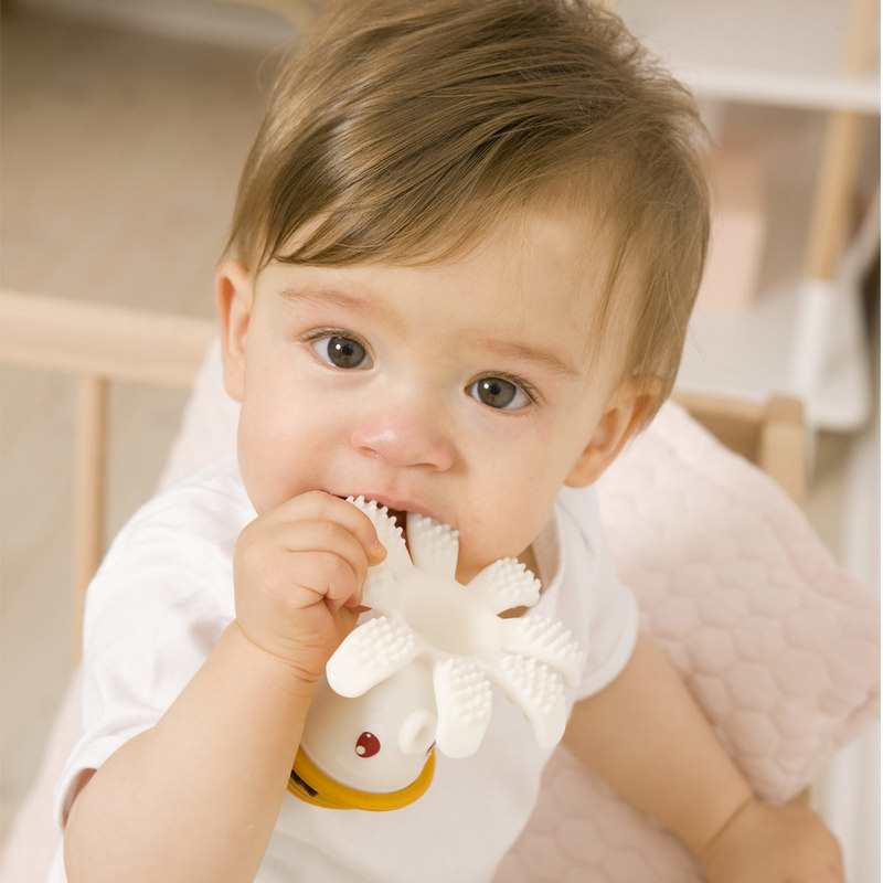 Anneau de dentition pieuvre safran Babytolove