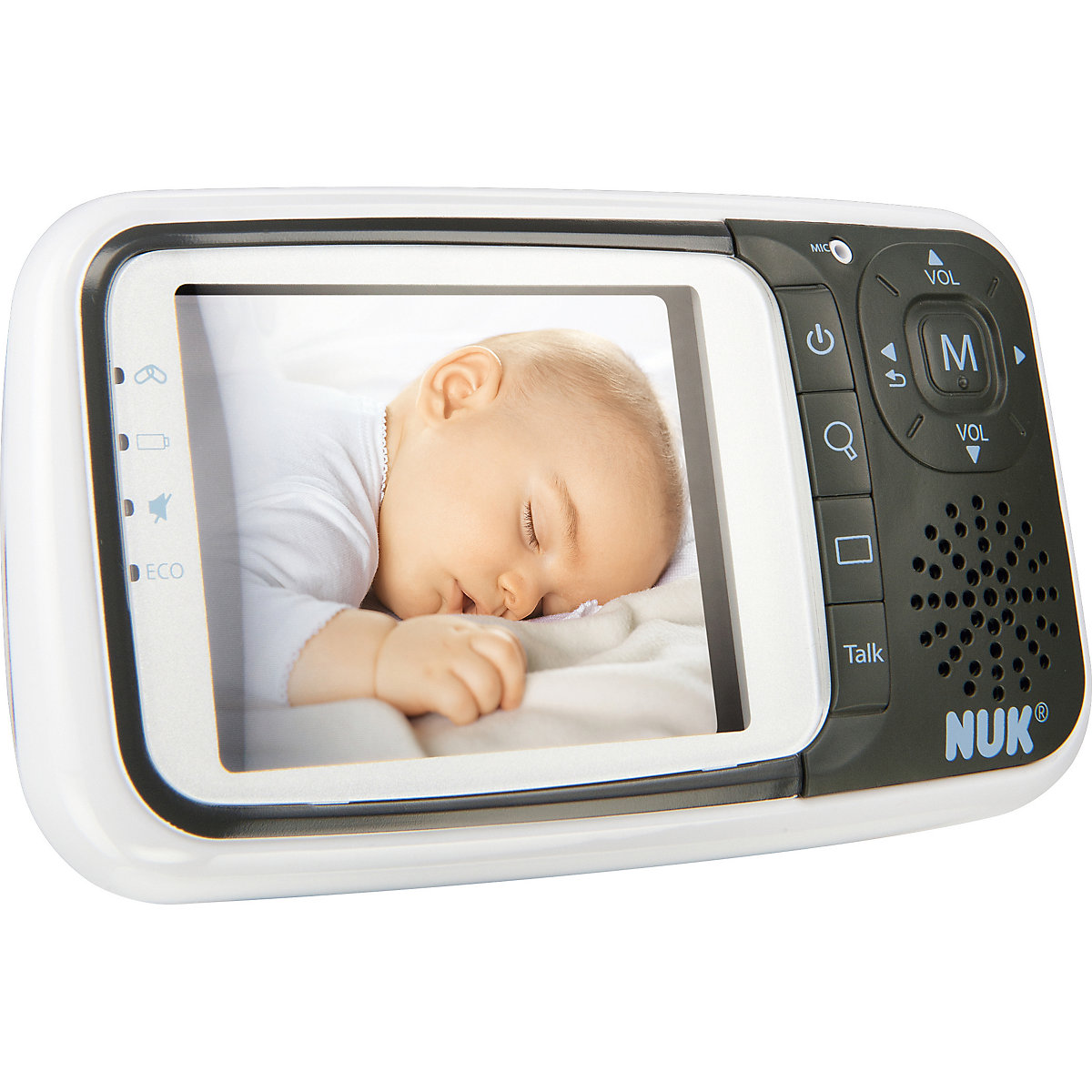 NUK Babyphone Eco Control+ Video, Full Eco Mode 100% frei von hochfrequenter Strahlung im Stand-by