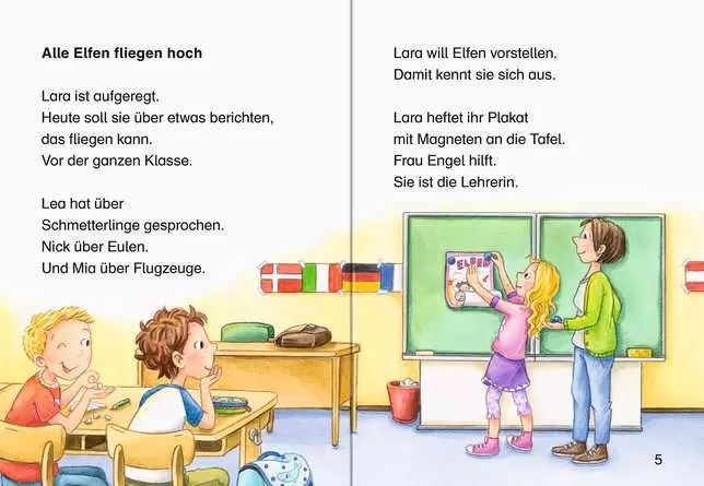 Leserabe - 1. Lesestufe: Lara und die freche Elfe in der Schule