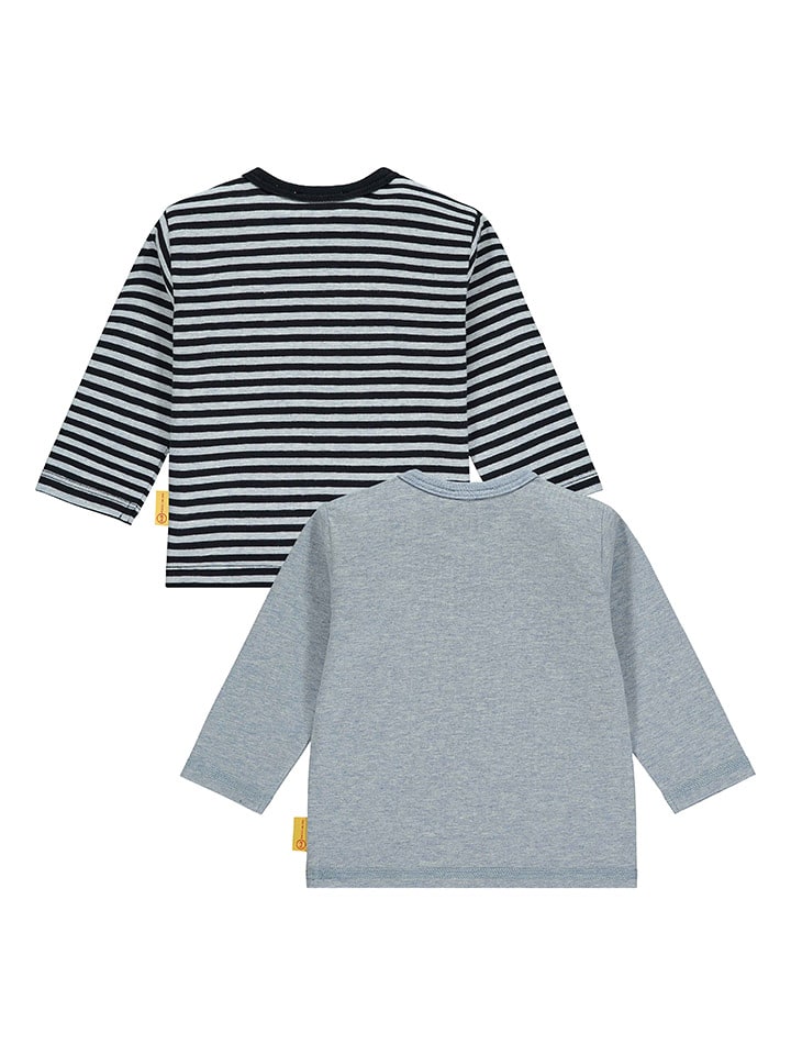 Steiff 2er-Set: Longsleeves in Blau/ Schwarz günstig kaufen