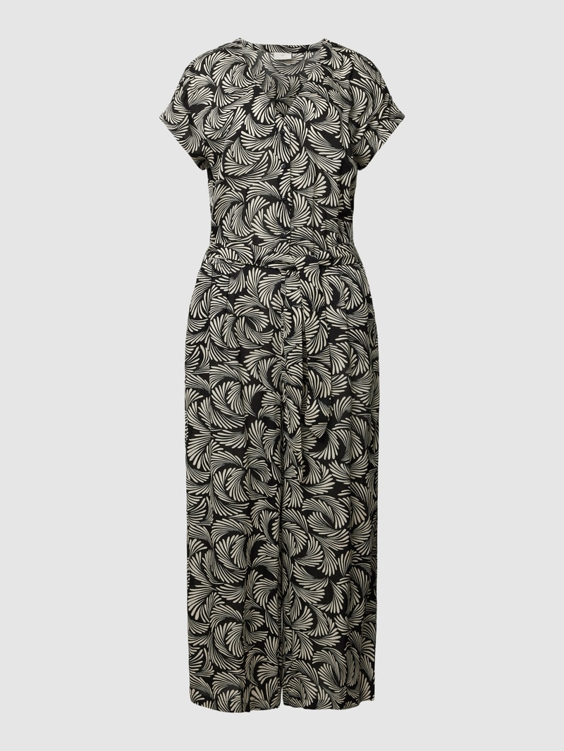 Jumpsuit mit Animal-Print Modell 'Marta' in schwarz
