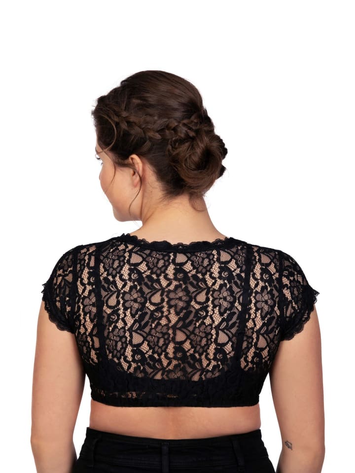 Edelnice Dirndlbluse Leonie schwarz in schwarz günstig kaufen