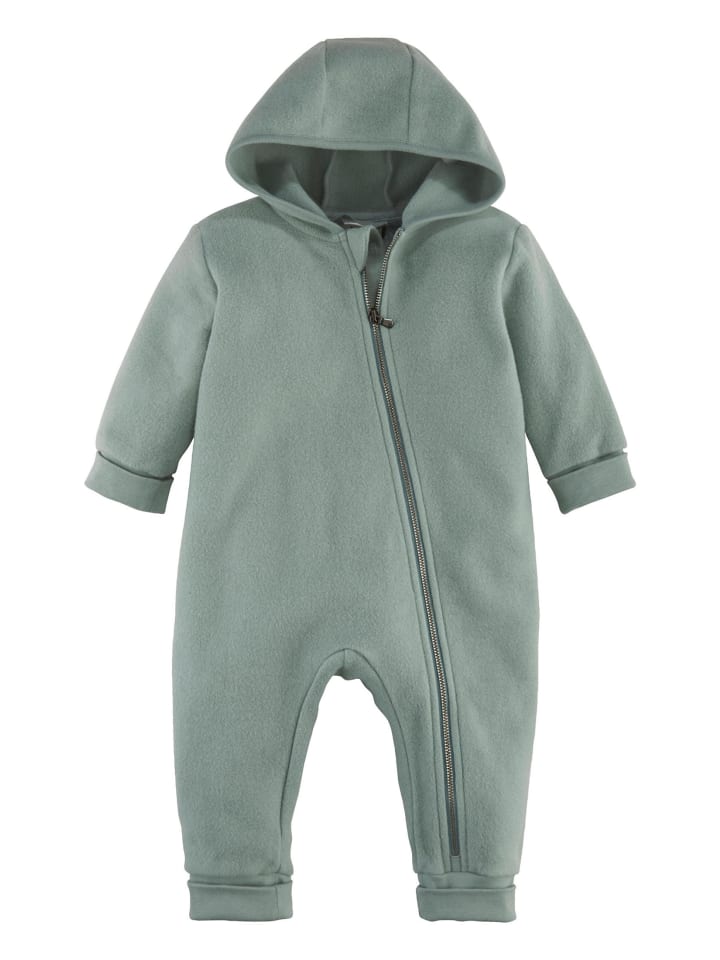 Hessnatur Softfleece-Overall in mattgrün günstig kaufen 98/104