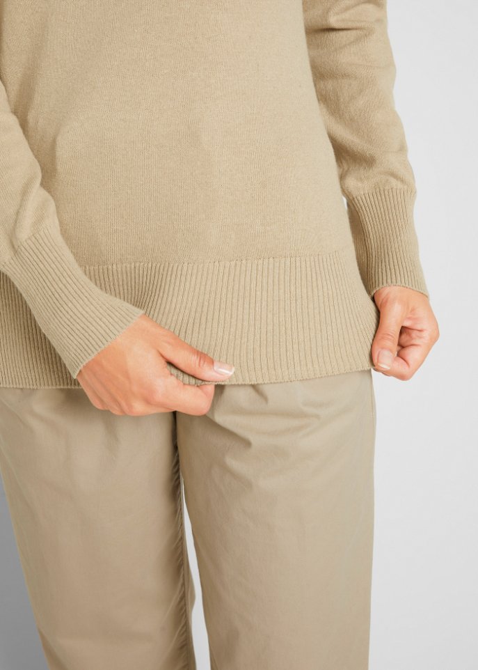 Basic Pullover mit recycelter Baumwolle
