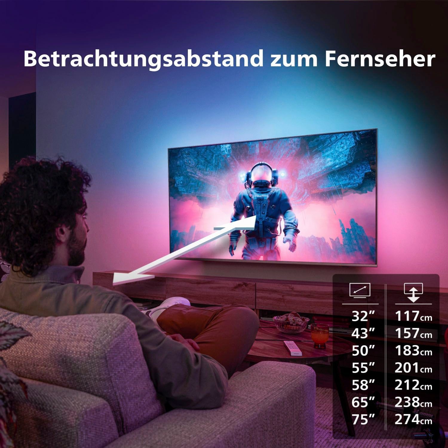 Philips 32PFS6908/12 LED-Fernseher (80 cm/32 Zoll, Full HD, Smart-TV)