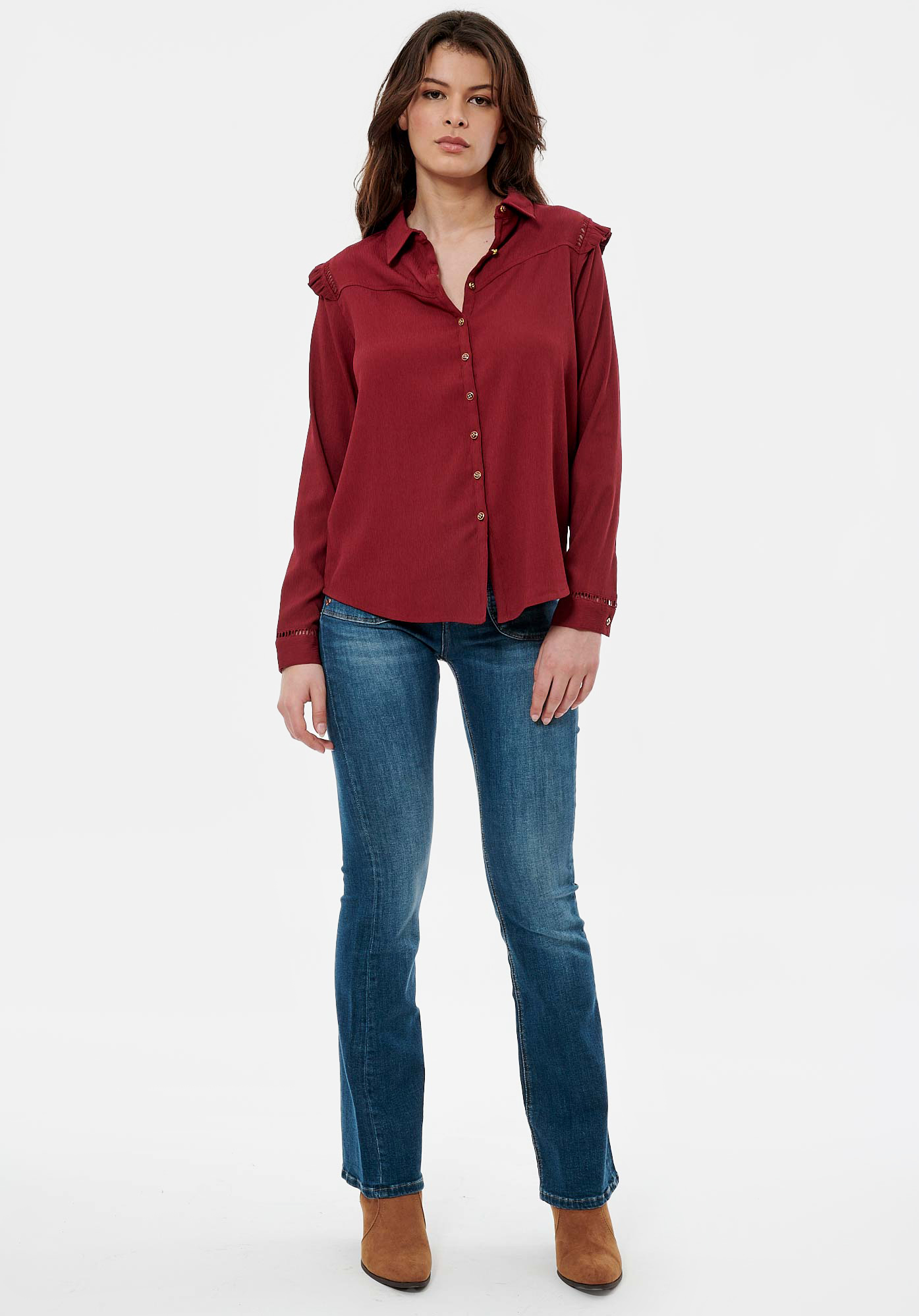 BRIAN  Chemise fuchsia femme