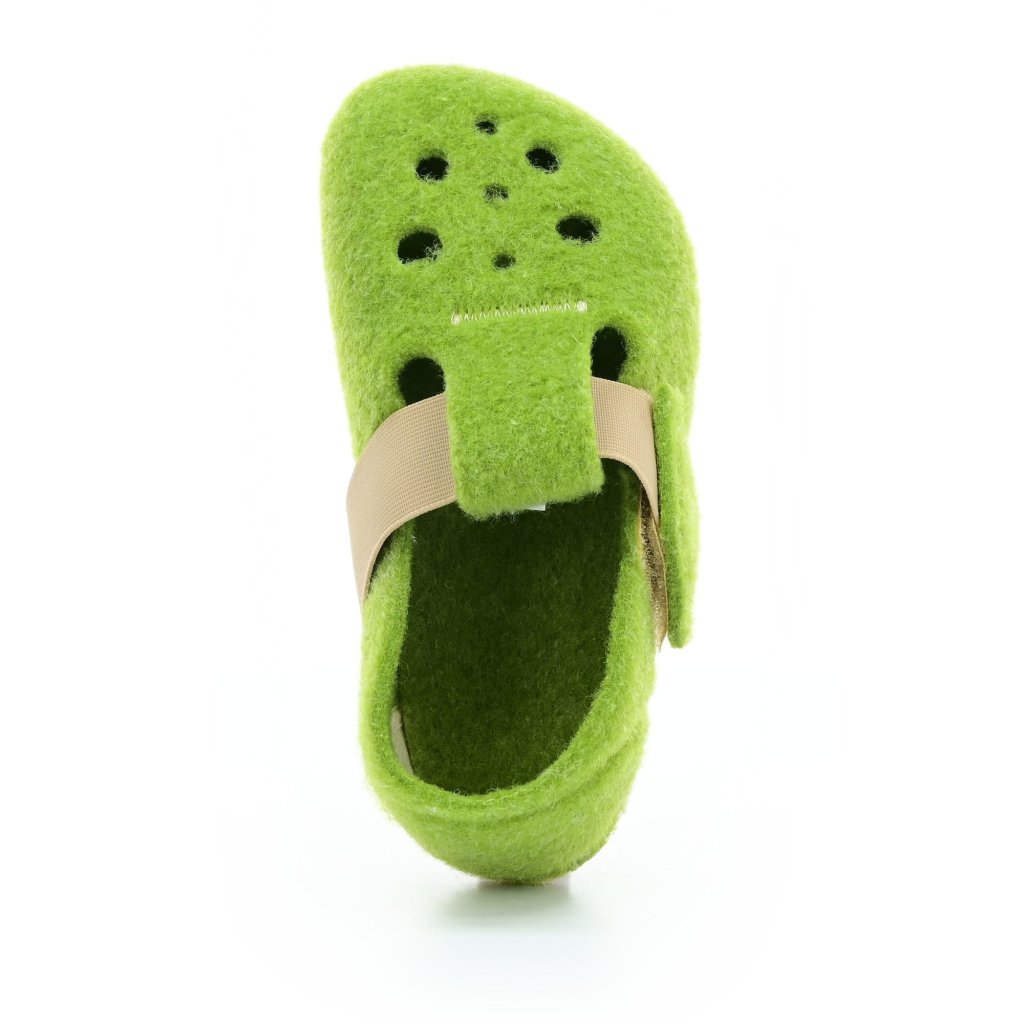 Pegres BF04 Grün Barfußhauschuhe aus Filz