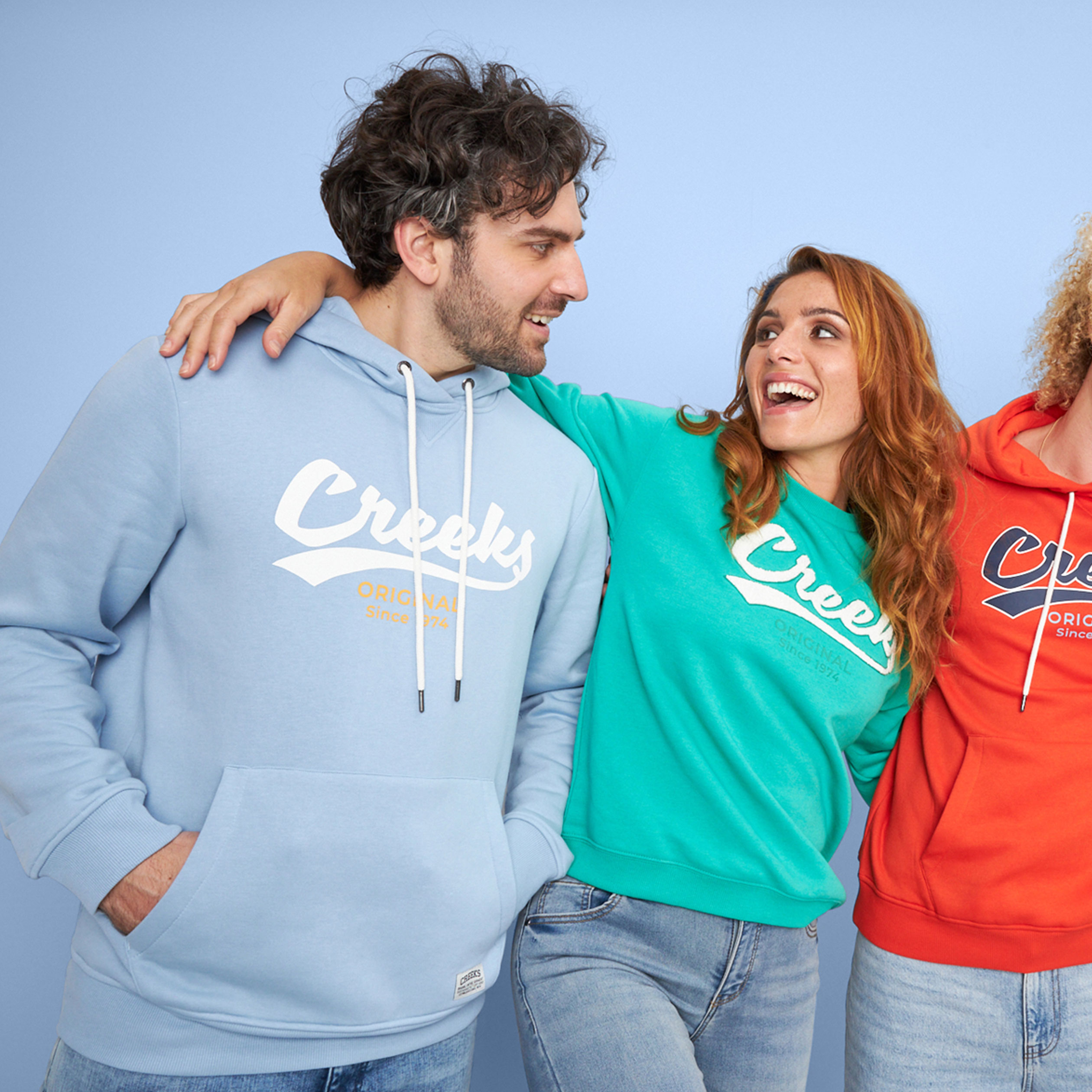 Sweat à capuche hoodie Creeks bleu ciel homme | La Halle