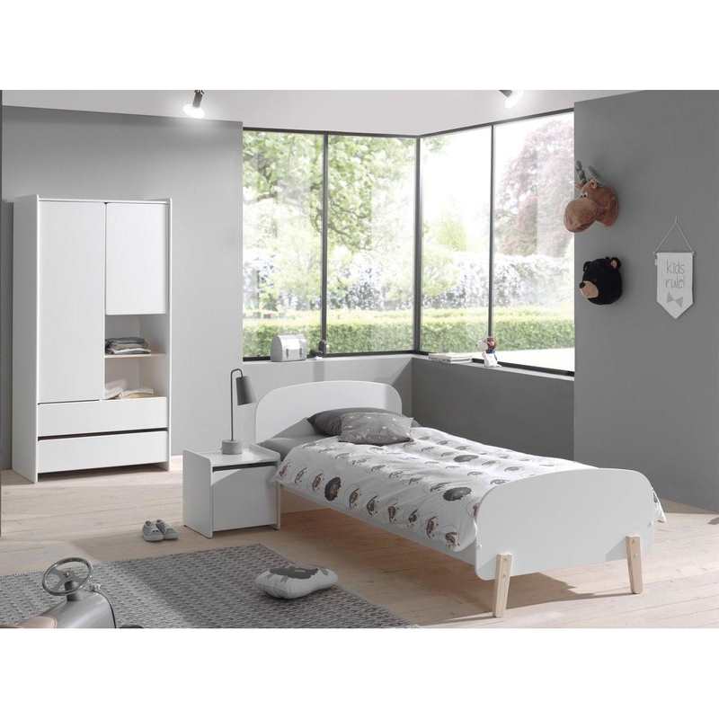 Lit 90x200cm Kiddy blanc