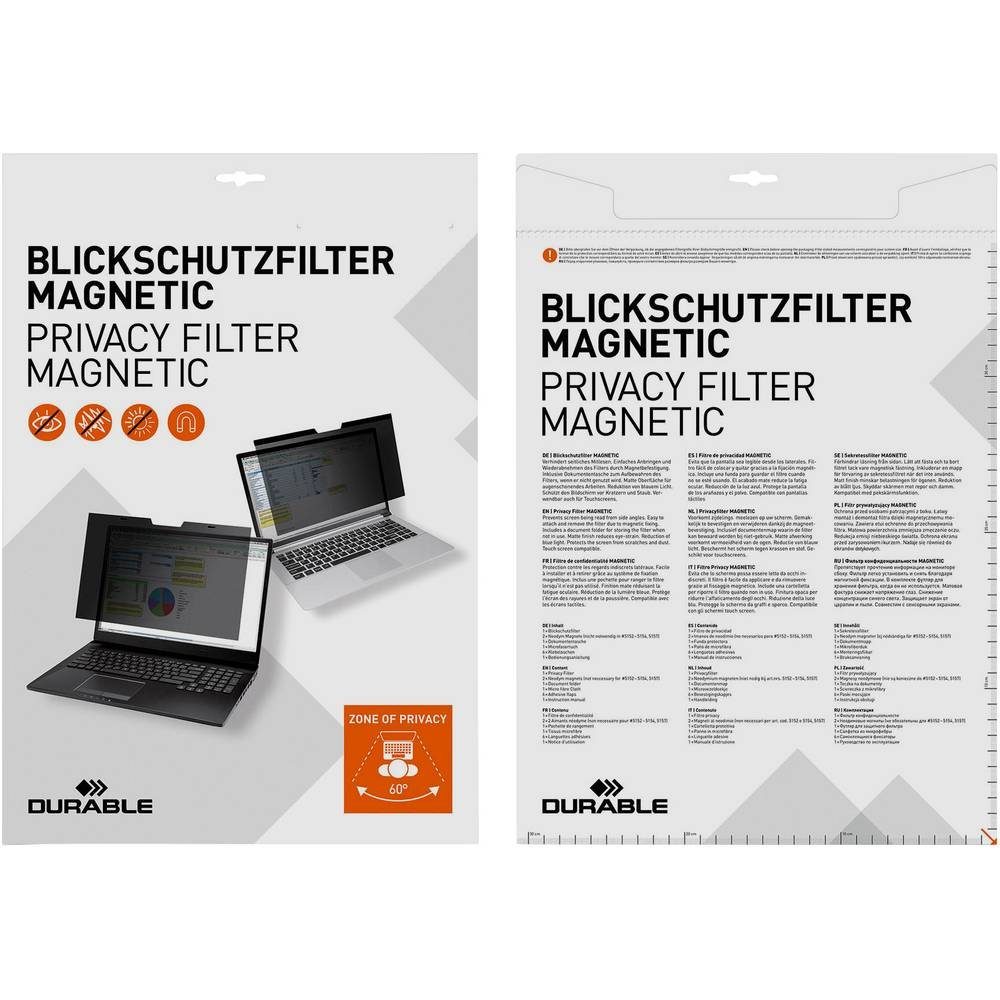 DURABLE Schutzfolie Blickschutzfilter MAGNETIC 13.3“,anthrazit