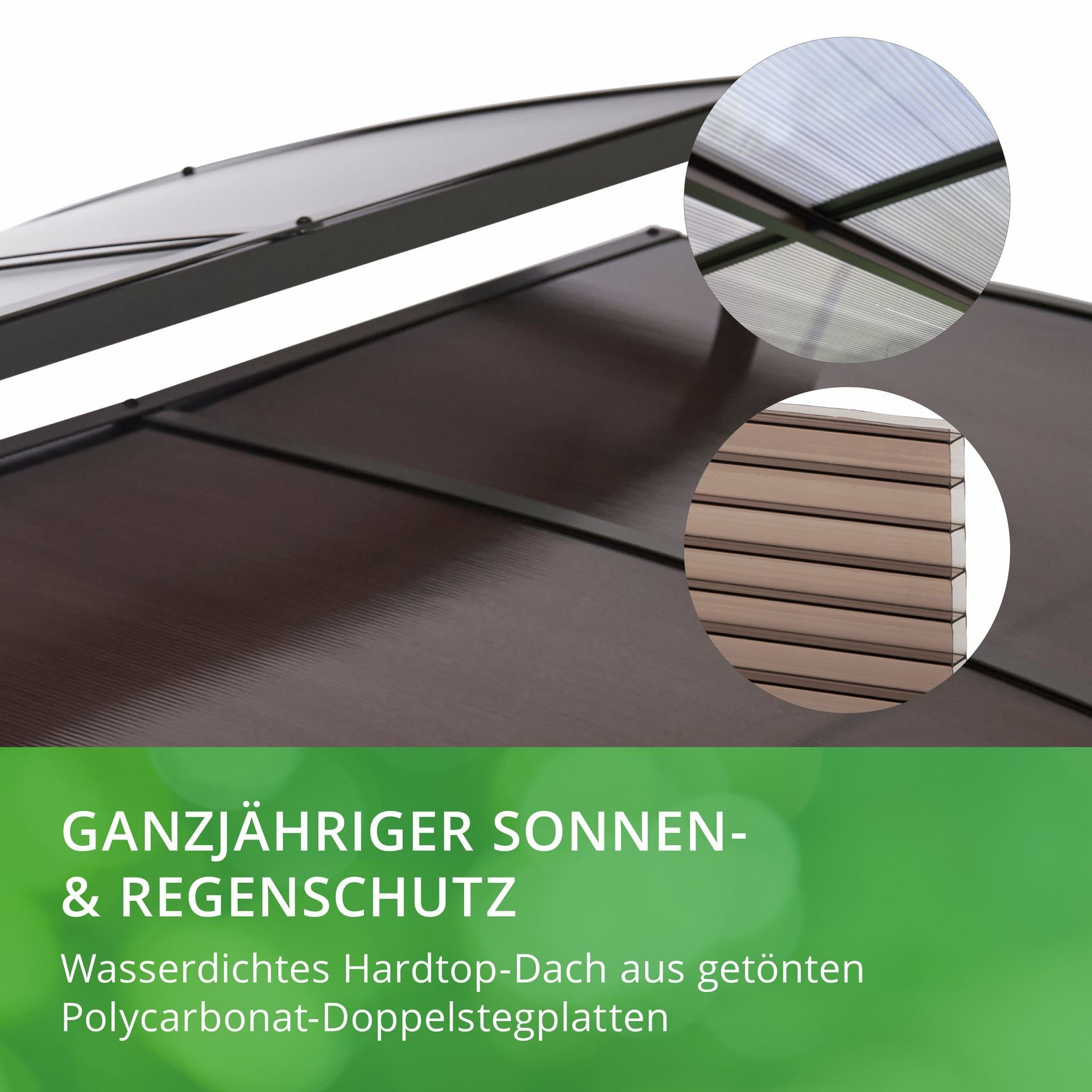 Leco Grillpavillon / Profi-Grillpavillon mit Polycarbonat-Dach